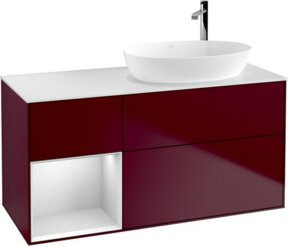 V&B Waschtischunterschrank Finion mit Wandbeleuchtung in Weiß, B/T/H: 120 x 50,1 x 50,1 cm - Bild 1