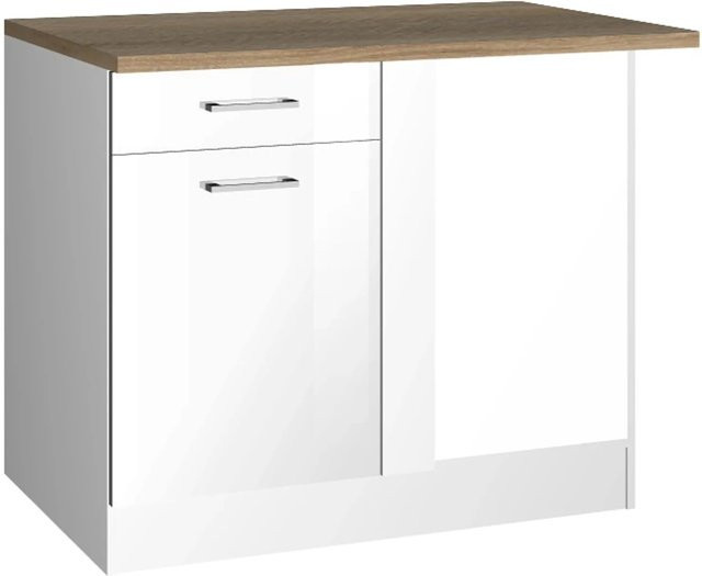 Held Möbel Küchen-Eckschrank Mailand Hochglanz Weiß, Höhe: 110 cm - Bild 1