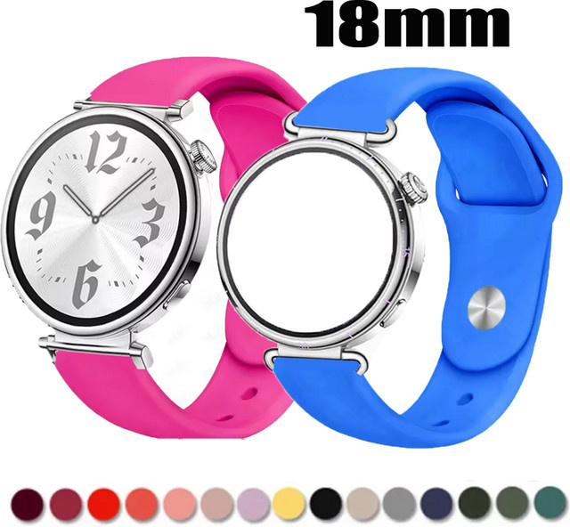 NEY Uhrenarmband Silikon, 18 mm, Weiß, Unisex - Bild 1