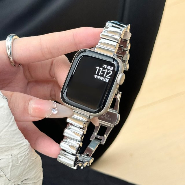 TINUORA Uhrenarmband Edelstahl, Silber, Damen - Bild 1