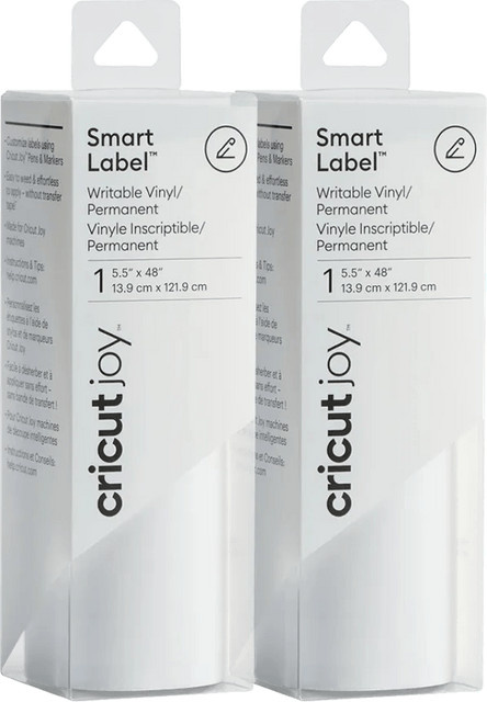 Cricut Joy Beschreibbare Etiketten Multipurpose Weiß 2er-Pack B: 14 cm, L: 122 cm - Bild 1
