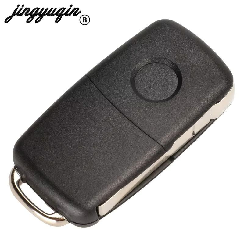 Jingyuqin Fernbedienungsschlüssel 434MHz ID48 für VW Golf Mk6 Kombi, Caddy, Eos, Jetta, Polo, Scirocco, Tiguan sowie Skoda und Seat Cordoba in Schwarz - Bild 3