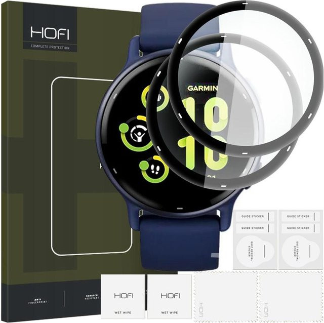 Hofi Hybrid Pro+ Hybridglas 2er-Pack für Garmin Vivoactive 5 in Schwarz - Bild 1