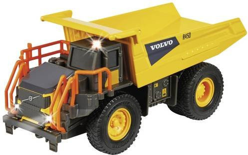 Majorette Volvo Rigid Hauler Modellauto Baustellenfahrzeug in Gelb und Orange aus Metall und Kunststoff