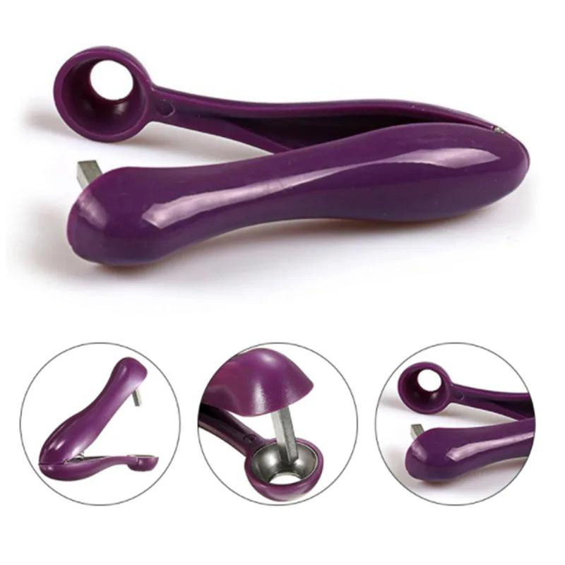 Olivenentkerner und Kirschentkerner in Violett für Obst und Gemüse - Bild 2