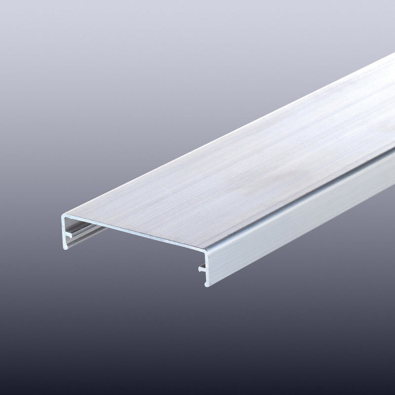 T&J Aluminium Klemmdeckel für 80 mm Verlegeprofile in Silber Pressblank - Bild 1