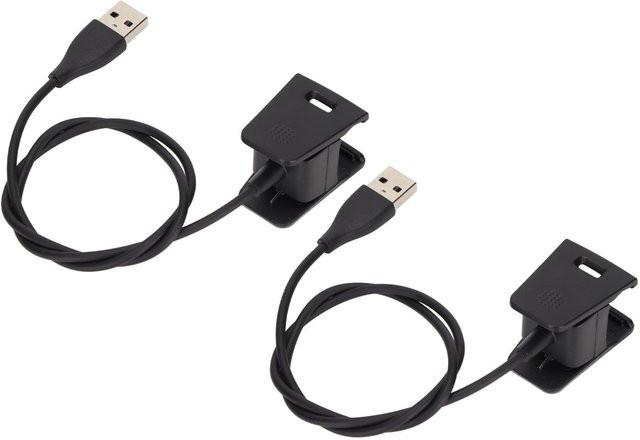 2 Stück mfySpace Smartwatch-Ladegerät USB-Ladekabel Dock-Adapter für Fitbit Charge 2, Schwarz - Bild 1