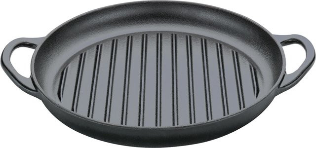 Grillpfanne neuetischkultur PROVENCE aus emailliertem Gusseisen in Schwarz mit 2 Griffen - Bild 1