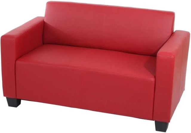 MCW Moncalieri Modular 2er Loungesofa aus Kunstleder in Rot, Breite: 136 cm, Höhe: 76 cm, Tiefe: 72 cm - Bild 2