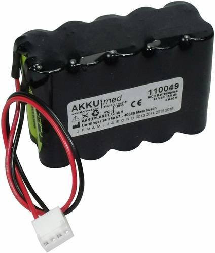 Fresenius Akku MCM400-12 Ersatzakku für Medizintechnik, 12V, 600 mAh, Schwarz - Bild 1