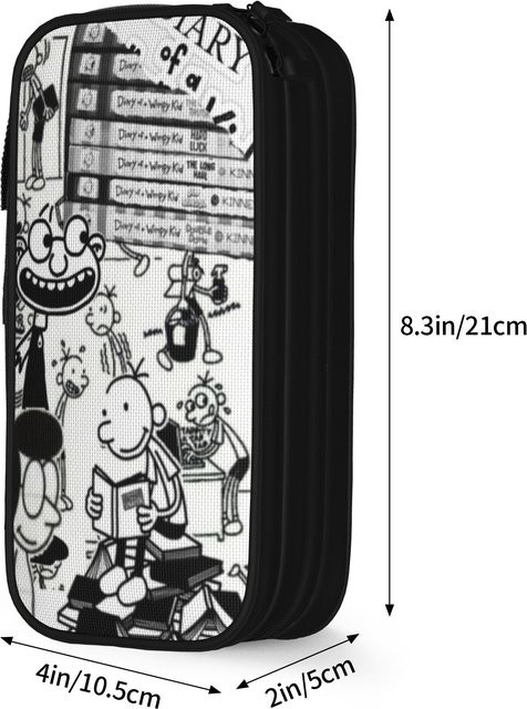 Doppellagige Federtasche Diary Of A Wimpy Merch in Weiß aus Polyester und Textil - Bild 1