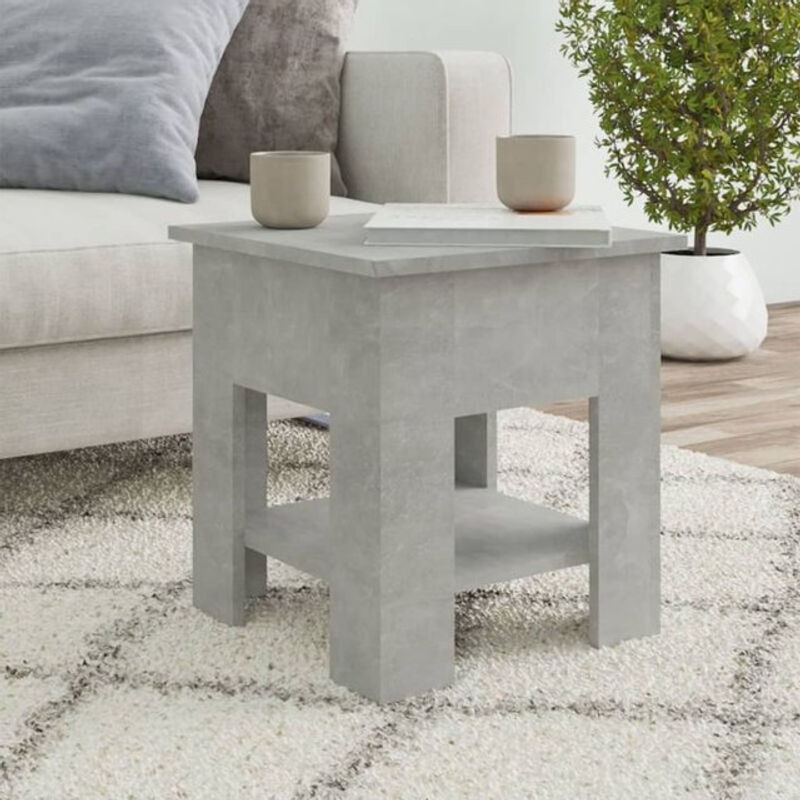 Vidaxl Couchtisch Modern Minimalistisch in Grau aus Holzwerkstoff, B/T/H: 40 x 40 x 42 cm - Bild 1