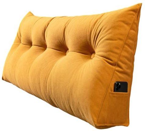 Fungogo Dreieckskissen als Kopfteil und Keilkissen mit abnehmbarem Bezug in Orange, Breite: 80 cm - Bild 1