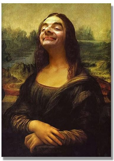 Fairy Art Gallery Wandkunst Mona Lisa und Katze Leinwandgemälde Vintage Kunstposter Mehrfarbig B: 40 cm, H: 50 cm - Bild 1