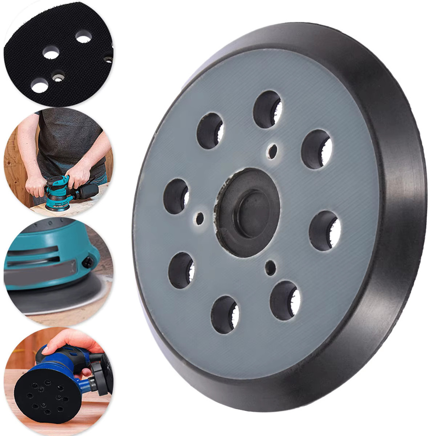 Toorise 8-Loch Ersatz-Schleifpads 5 Zoll, universelle Klett-Schleifplatten und Orbital-Trägerplatten für BO5021K Schleifer - Bild 6