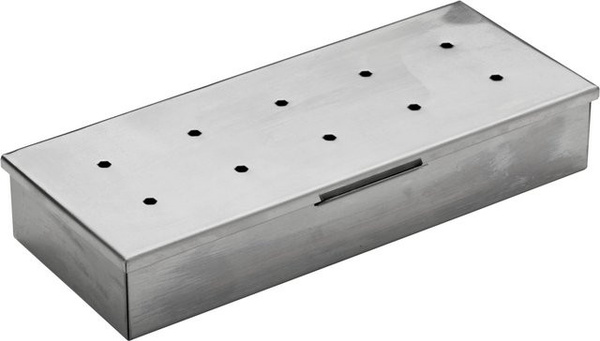 Char-Broil Räucherbox aus Edelstahl in Silber für Holz, Räucherchips und Pellets