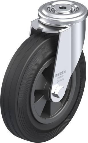 Blickle LER-VPP 200R Lenkrolle in Schwarz und Grau mit Stahlgehäuse, Rad-Durchmesser: 200 mm, Tragfähigkeit: 205 kg - Bild 1