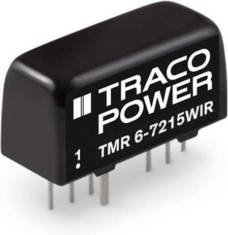 TracoPower TMR 6-4823WIR DC/DC-Wandler, Print, Schwarz, 48 V/DC, 200mA, 6W, 2 Ausgänge - Bild 1