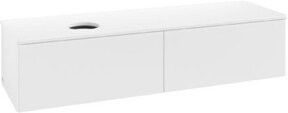V&B Waschtischunterschrank Antao ohne Frontstruktur in Weiß lackiert, B/T: 160 x 50 cm - Bild 1