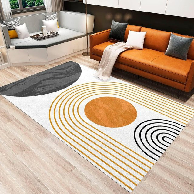 BC-Warm Home Kunstteppich im nordischen Design, geometrisch und modern, rutschfest und waschbar, B/T: 80 x 120 cm, Mehrfarbig - Bild 1