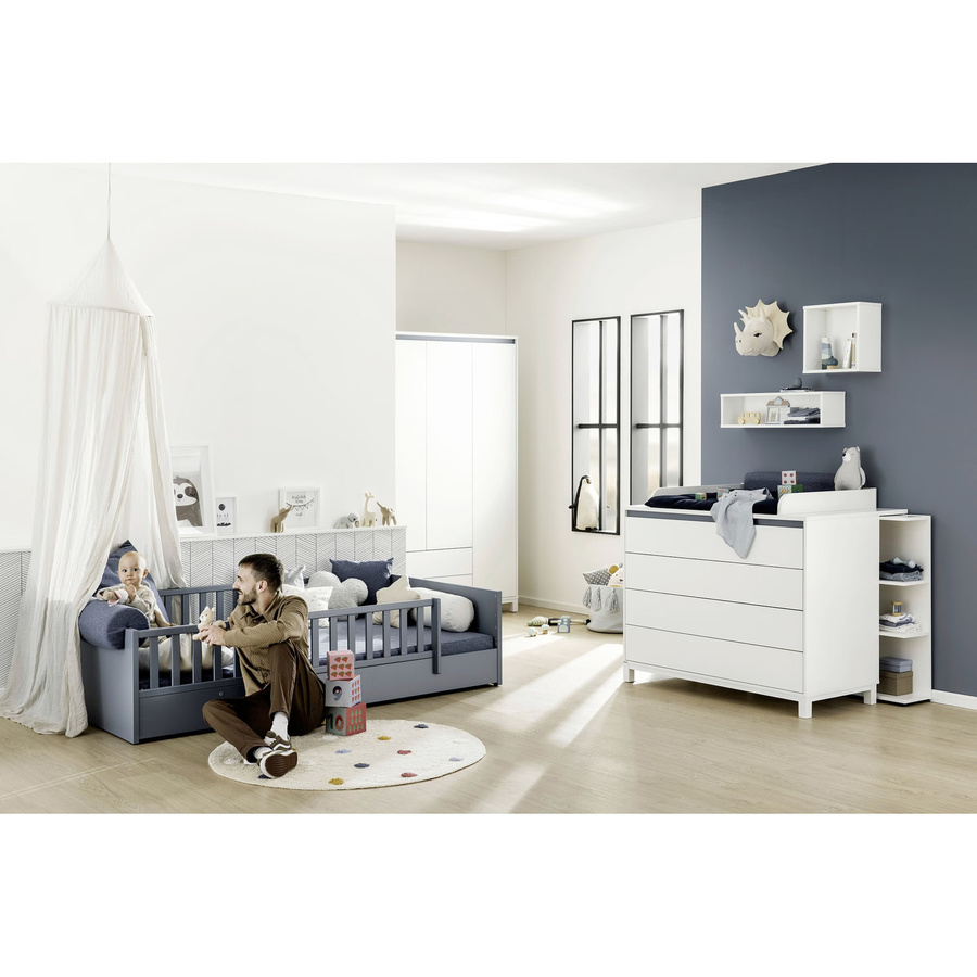 Paidi Bodenbett Little Flo für Kinder in Blau, B/T/H: 90 x 200 x 120 cm - Bild 2