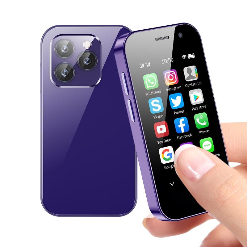 SOYES XS14 PRO 4G Mini Smartphone mit Android 9.0, 3,0 Zoll Display, 3 GB RAM, 128 GB ROM, Gesichtserkennung und Dual-SIM in Violett - Bild 2