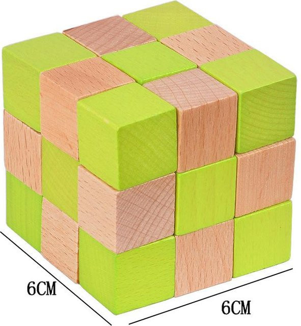 Holzschlangenwürfel Puzzle, Lernspielzeug, ab 14 Jahre - Bild 1