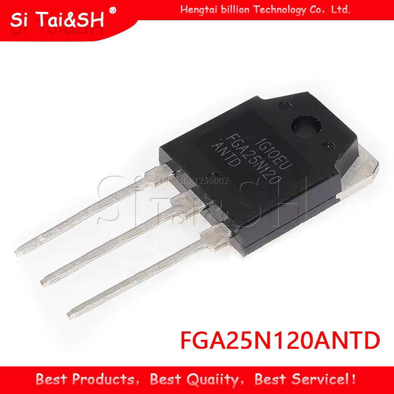 Si Tai&SH 5er Set FGA25N120ANTD IGBT Transistor in Schwarz, TO-3P, 1200V, NPT Grabend IGBT - Bild 2