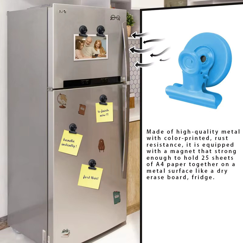 5 Stück magnetische Clips in Grün für Kühlschrank und Whiteboard - Bild 3