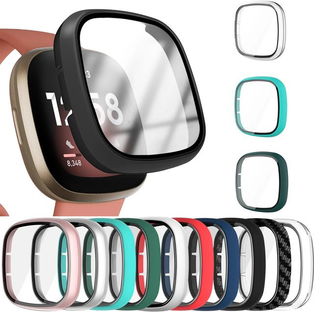 Schutzhülle für Fitbit Versa 3 und Fitbit Sense, Schwarz, Transparent - Bild 1