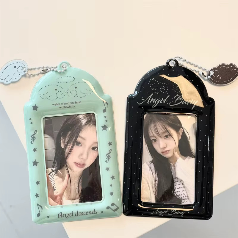 Ins-Style Engelsflügel PVC-Kartenhülle für 3-Zoll-Fotokarten als transparenter Schlüsselanhänger zur Aufbewahrung und zum Display von Idol-Bildern - Bild 3