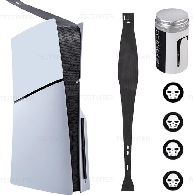 TECTINTER Staubschutzfilter Mesh für PS5, PS5 Pro und PS5 Slim in Schwarz, atmungsaktive Anti-Scratch Abdeckung für dein PlayStation Zubehör - Bild 1