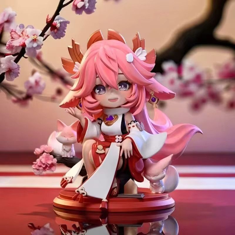 Bandai Anime Figuren Genshin Impact Ganyu Hutao Yae Miko aus PVC in Multicolor als Sammelobjekt und Dekoration - Bild 2