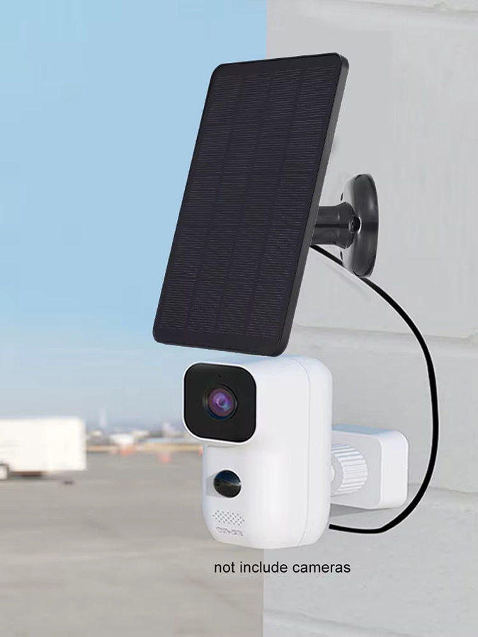 ieGeek Solarpanel-Kit für Outdoor Wireless Security Cameras, 10W 5V Wasserdichtes Solarladegerät mit DC5521 und USB-C Anschluss, Weiß - Bild 5