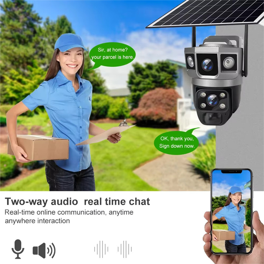 OWJHE V380 PRO Outdoor-Überwachungskamera mit 12MP 4K Auflösung, Dual Lens, WiFi, Auto Tracking und Nachtsicht - Bild 3