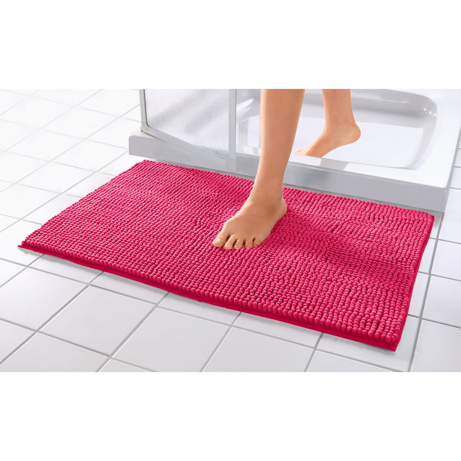 Super-Soft-Badematte viva domo rechteckig in Rot und Pink, B/T: 80 x 50 cm - Bild 2