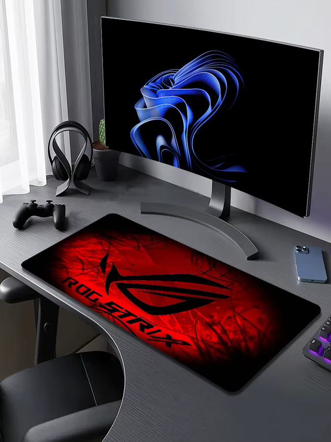 Asus ROG Lockedge Gaming-Mauspad in Rot, rutschfestes und verdicktes Schreibpad für PC und Büro - Bild 4