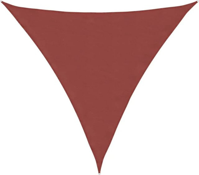 Furnicato Sonnensegel aus PU-beschichtetem Oxford-Gewebe, dreieckig, Terrakotta-rot, B/T/H: 4,5 x 4,5 x 4,5 m - Bild 1