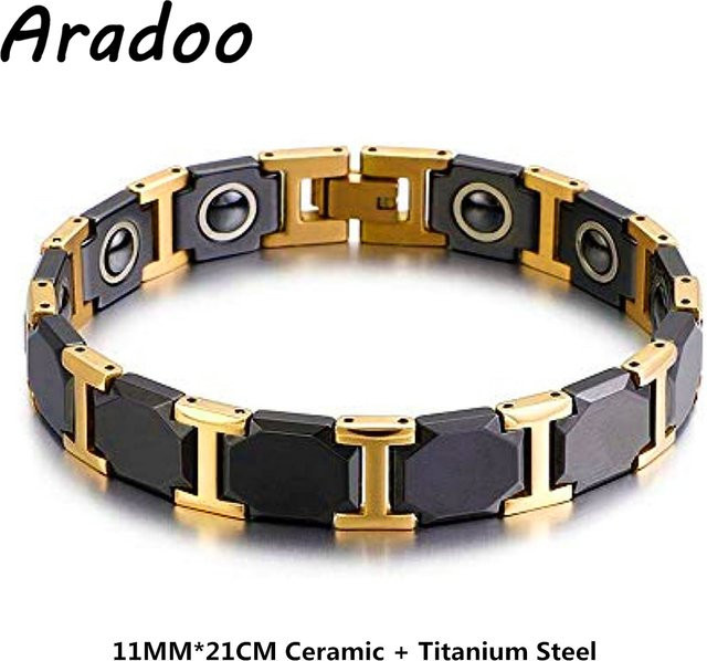Aradoo Armband, Titan, Edelstahl, Magnet Schnalle, Unisex - Bild 1