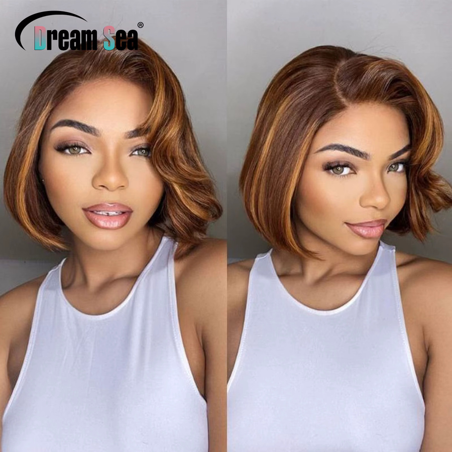 Cindi Leive Perücke, kurzer Bob, blonde Highlights, Echthaar, Damen - Bild 5
