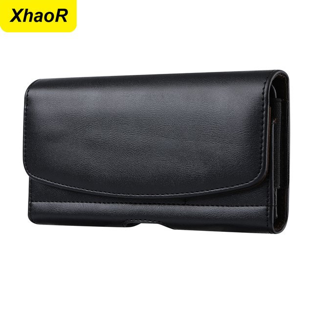 Universal Leder Handyhülle mit Gürtelclip für iPhone, Samsung und Huawei in Schwarz von XhaoR - Bild 1