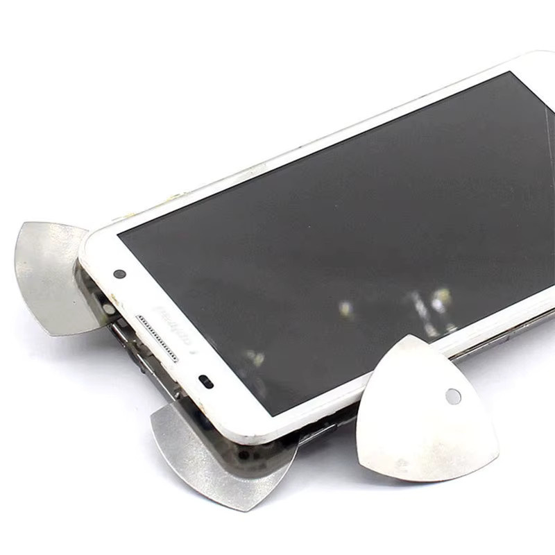 Metall Telefon Öffnung Werkzeuge und Gitarren-Picks als Hebel-Opener für iPhone, iPad, Tablet und PC zur Reparatur, Silber - Bild 3