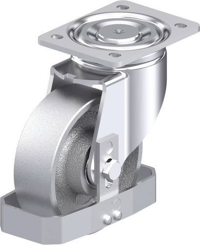 Blickle Stahlblech-Lenkrolle LH-G 150K-FS in Silber, Rad-Durchmesser: 150 mm, Tragfähigkeit: 900 kg - Bild 1