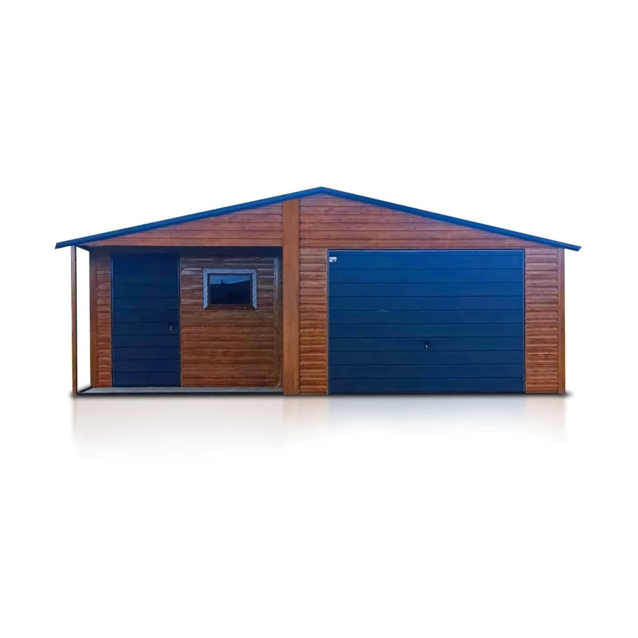 Liderstal Doppelgarage Basic aus Trapezprofilblech mit Satteldach und Schwingtor in Holzoptik, B/T/H: 700 x 800 x 290 cm - Bild 2