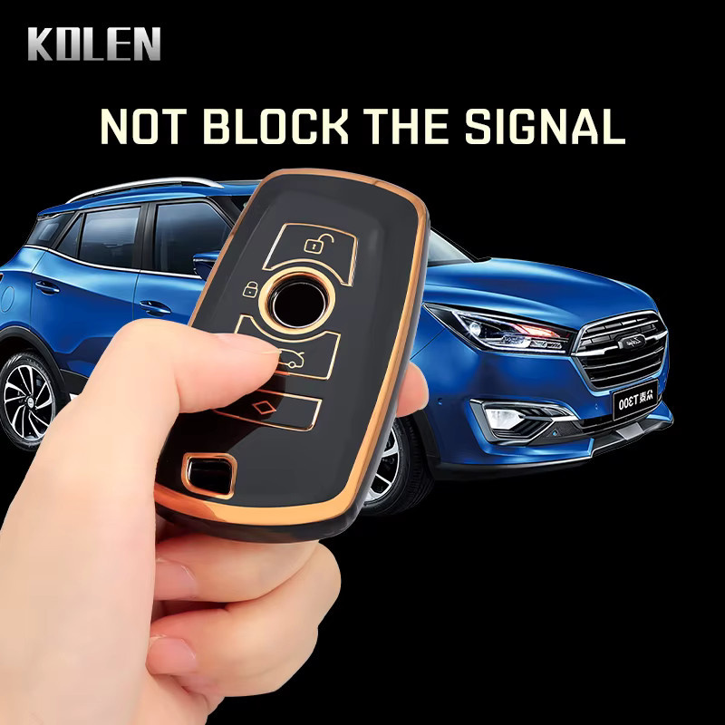 KOLEN TPU Schlüsselhülle für BMW 1 3 5 7 Serie X1 X3 X4 X5 F10 F20 F30 F18 F25 M3 M4 E34 E36 Keyless Fernbedienung Abdeckung - Bild 4
