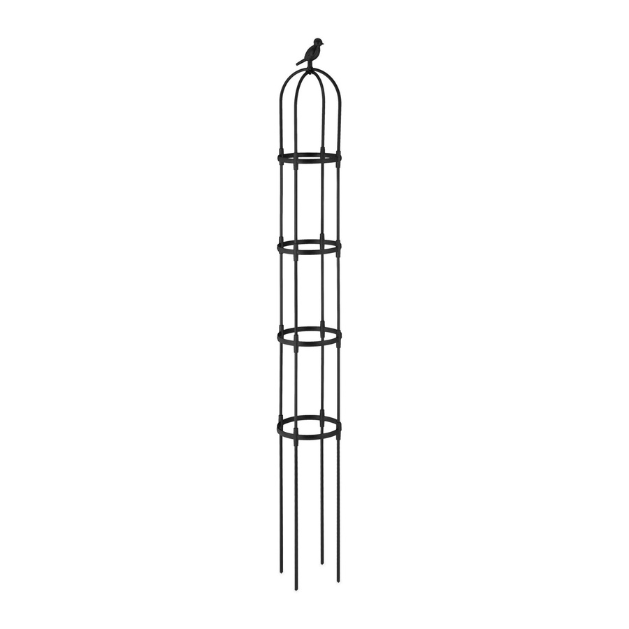 Relaxdays Rankobelis Obelisk 2er Set aus Stahl und Kunststoff in Schwarz, Höhe: 188 cm, Breite: 24 cm, Tiefe: 24 cm - Bild 2