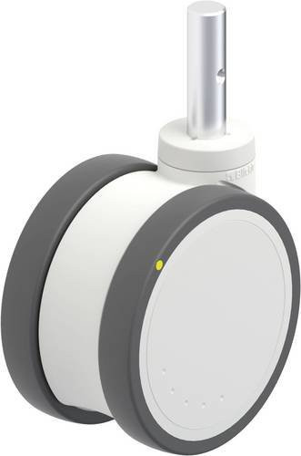Blickle Kunststoff-Doppelrolle LKDH-PATH 125K-ELS-ZA51 in Grau und Weiß mit einem Rad-Durchmesser von 125 mm und einer Tragfähigkeit von maximal 125 kg - Bild 1