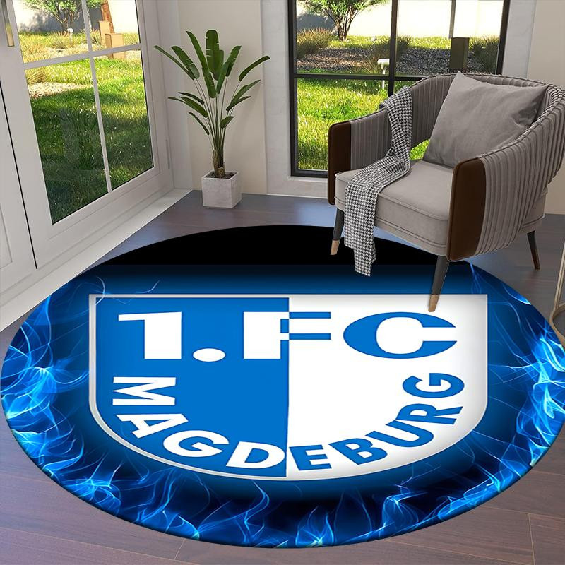 Runder Teppich FC Magdeburg von On My Love Home, rutschfest und waschbar, Durchmesser: 100 cm - Bild 2