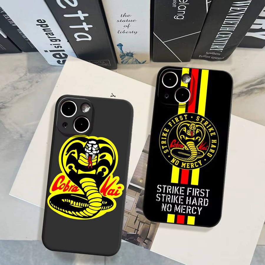 Martial Arts TV C-Cobra K-Kai Handyhülle für iPhone 17 Air 16 15 14 Plus 13 12 11 Pro Max 16e stoßfest mit transparenter HD-Rückseite in Schwarz - Bild 2