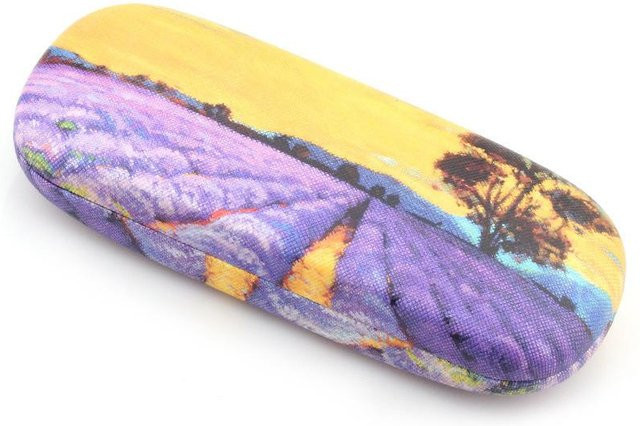 NATAWA Brillenetui Hartleder, Blumendruck, yellow, multicolour - Bild 1